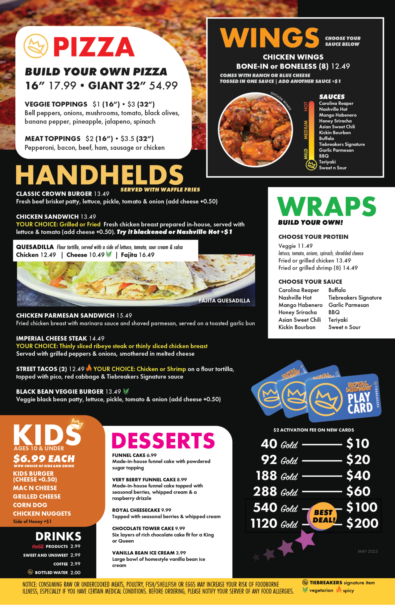 Restaurant Tiebreakers