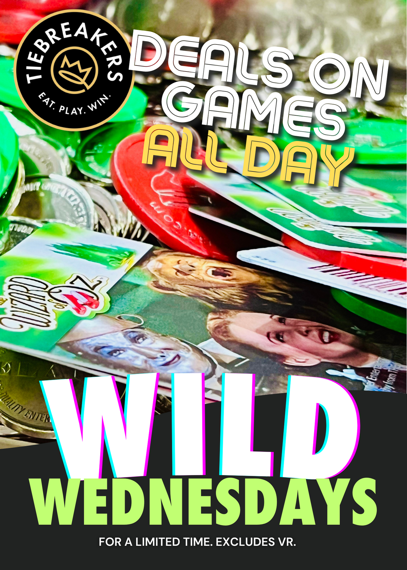 WILD WEDNESDAYS Graphic General Coin Pusher